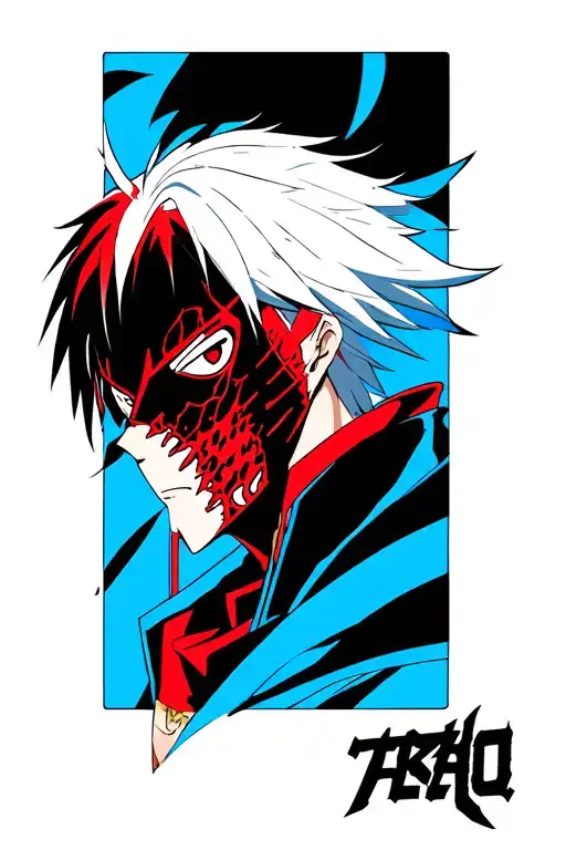Anime Bleach Ichigo Kurosaki in Hollow Mask tattoo design idea