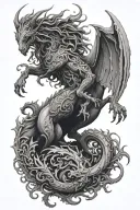 mythical creatures tattoo design idea