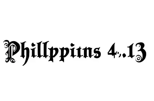 "Philippians 4:13" tattoo design idea