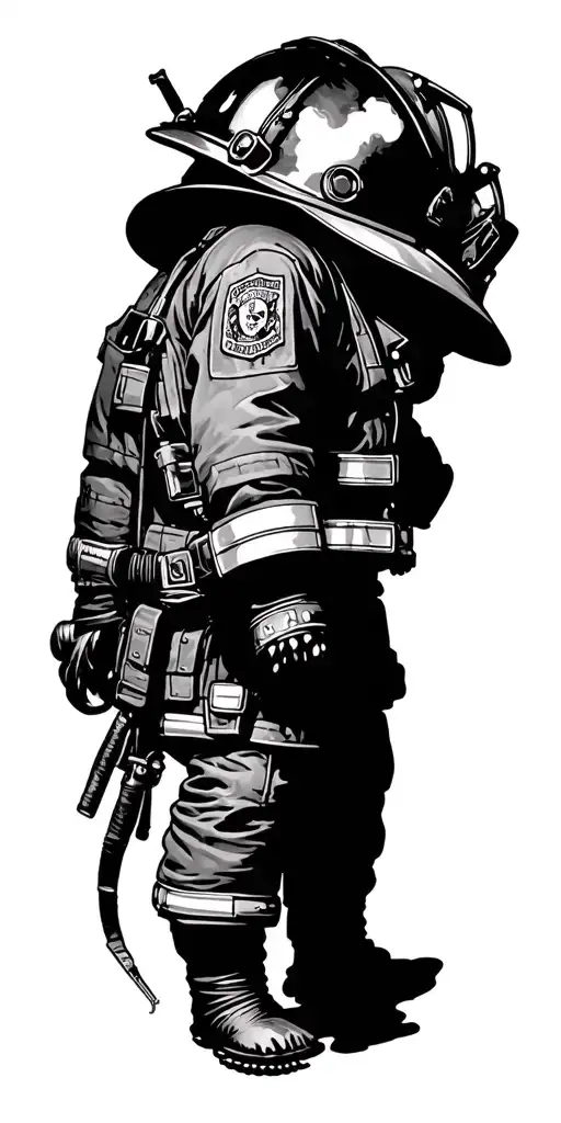 Firefighter tattoo design idea