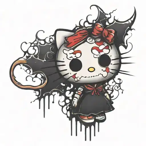 hello kitty tattoo design idea