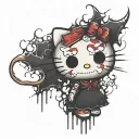 hello kitty tattoo design idea