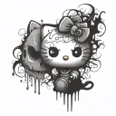 hello kitty tattoo design idea