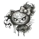 hello kitty tattoo design idea