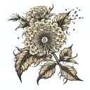 dandelion blowing tattoo design idea