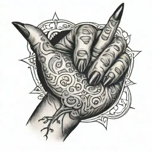 middle finger tattoo design idea