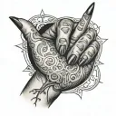 middle finger tattoo design idea