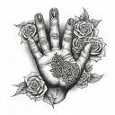 middle finger tattoo design idea