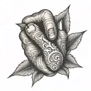 middle finger tattoo design idea