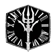 Keyblade with Barbados trident and Roman numeral date III.X.MCMXCIV tattoo design idea