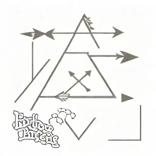 three arrows pointing forward with birthdays in the arrow tattoo design idea