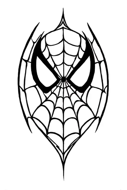 spiderman gothic style logo tattoo design idea