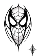 spiderman gothic style logo tattoo design idea