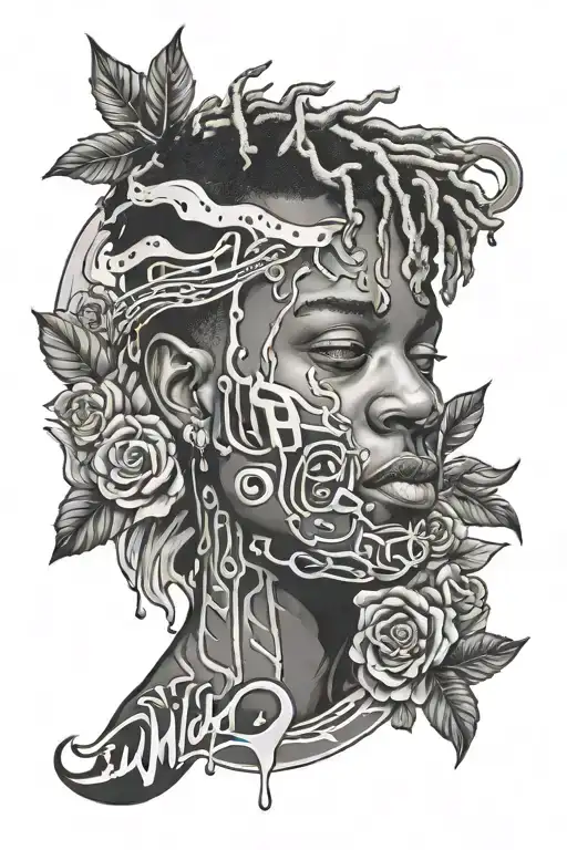 juice wrld 999 tattoo design idea