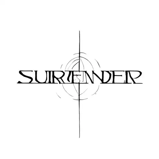 surrender tattoo design idea