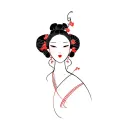 geisha scent tattoo design idea