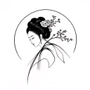 geisha scent tattoo design idea