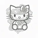 bpd hello kitty involved tattoo design idea