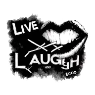 love(crossed out) with pain on top followed by the words live and laugh tattoo design idea