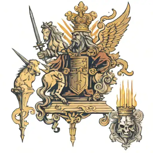 The Throne of God, The Lamb of God, Seven Golden Lampstands, The Four Horsemen of the Apocalypse, The Seven Seals tattoo design idea