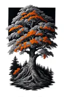 Rowan tree tattoo design idea