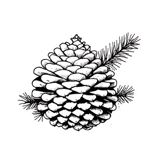 I'm looking to design a small, masculine forearm tattoo featuring a Ponderosa pine pinecone, incorporating the torus and tattoo design idea