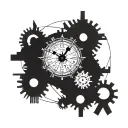 cogs broken heart stopped clock tattoo design idea