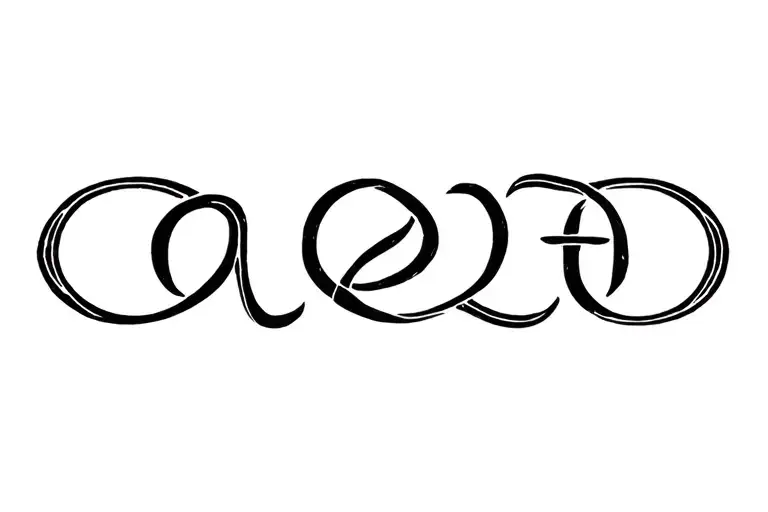 "a e t" celtic knot tattoo design idea