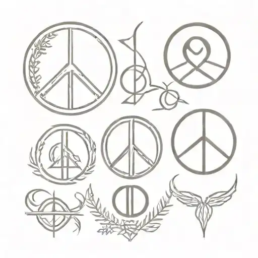peace love and prosperity tattoo design idea