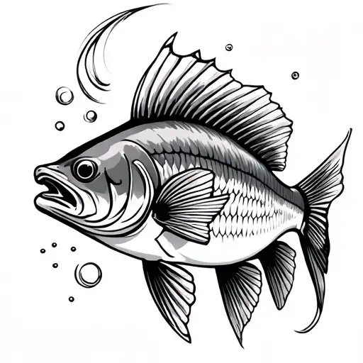 Redfish tattoo design idea