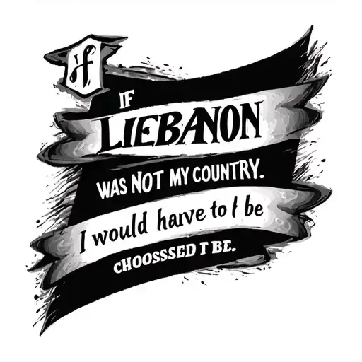 make a tattoo with the text If lebanon was not my country. I would have chosen it to be. background leban tattoo design idea