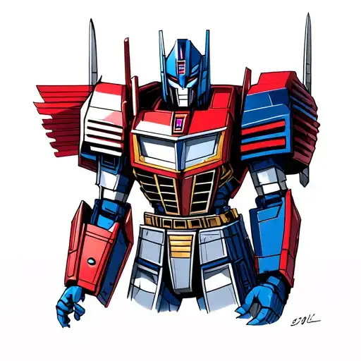 Optimus prime with Braveheart and gladiator tattoo design idea