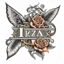 Izzy name tattoo tattoo design idea