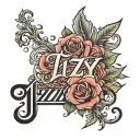 Izzy name tattoo tattoo design idea