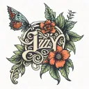 Izzy name tattoo tattoo design idea