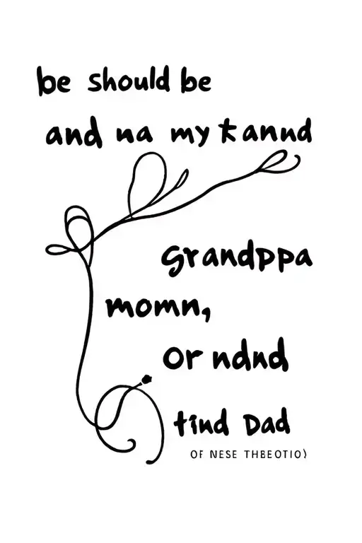 Family be closer and a tattoo on my right forearm on it should be the name of my grandpa, mom, dad tattoo design idea