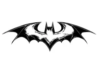 black batman symbol tattoo design idea