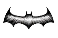 black batman symbol tattoo design idea