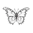 butterfly effect using black tattoo design idea