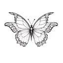 butterfly effect using black tattoo design idea