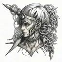 kurapika chain wrapped tattoo design idea