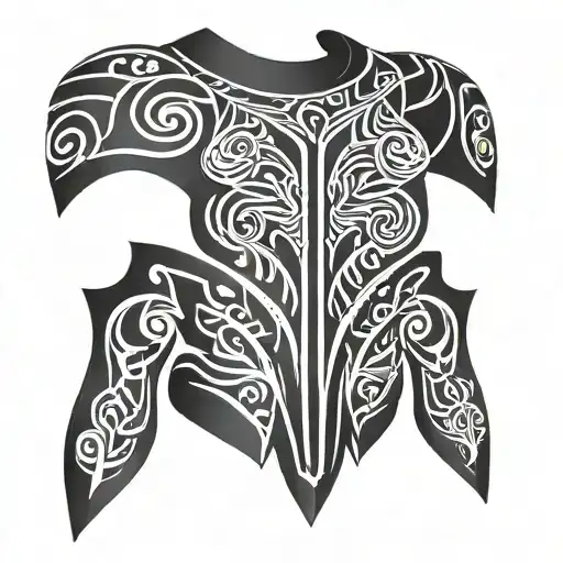 shoulder armour leather  tattoo design idea