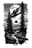 Represt canada outdoors arm sleeve tattoo design idea