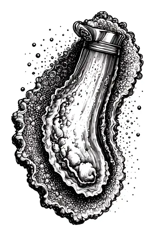 oyster knife tattoo design idea