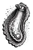 oyster knife tattoo design idea