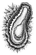 oyster knife tattoo design idea