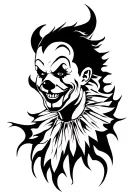 evil clown tattoo design idea