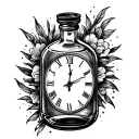 Time In A Bottle tattoo design idea