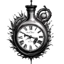 Time In A Bottle tattoo design idea