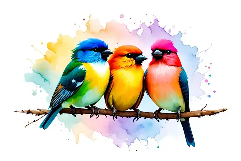 three little birds by bob marley tattoo design idea
